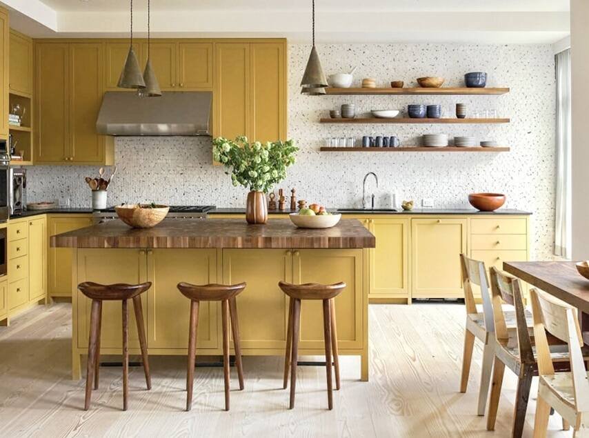 Yellow Kitchen Cabinets